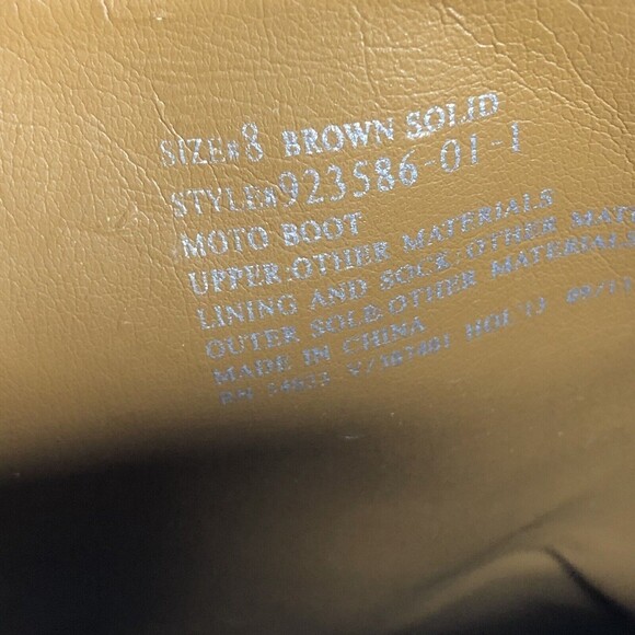 Gap Moto Boots Size 8 Brown Pull On Ladies Classic Western - Picture 5 of 7